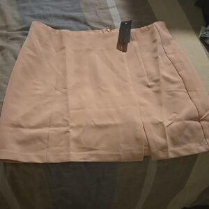 Lulu's Pink Mini Pencil Skirt with Slit